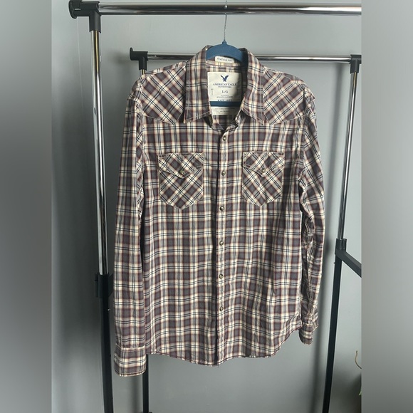 American Eagle Outfitters Vintage Fit. Large. Plaid. Excellent. Only One Left!!! - Picture 3 of 5